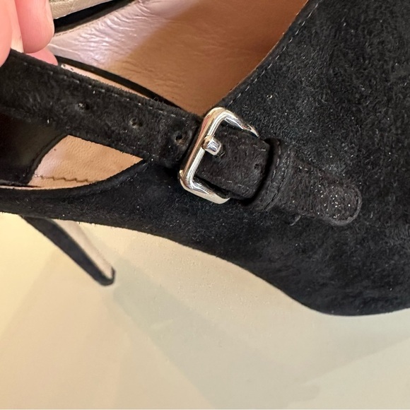 Miu Miu Black Slingback Ankle Bootie Mules Pointed Toe Size 36.5 - Picture 6 of 11